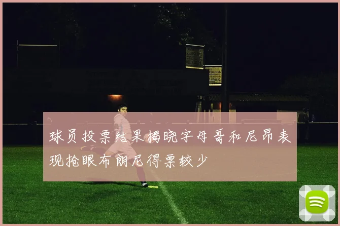 球员投票结果揭晓字母哥和尼昂表现抢眼布朗尼得票较少